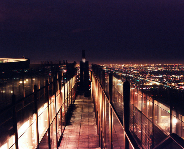 Cityscape photo from the Griffith Park Observatory in Los Angeles at night